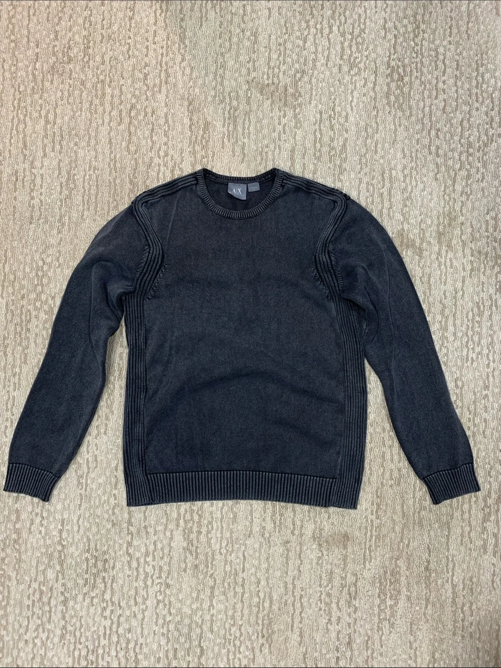 Armani Exchange Men's Charcoal Crewneck Sweater (437)